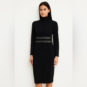 BLUMARINE Zipper Black Sweater Dress Made in Italy